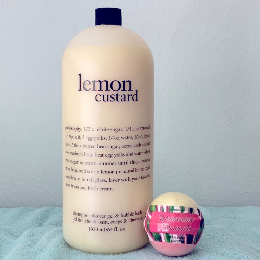 🍋🍉 PHILOSOPHY LEMON CUSTARD BODY WASH AND SHAMPOO BUNDLE 🍋🍉 NWT 🍋🍉